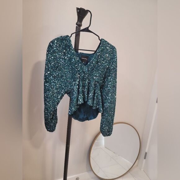 Retrofete Sequin Blouse Xs - Picture 1 of 10